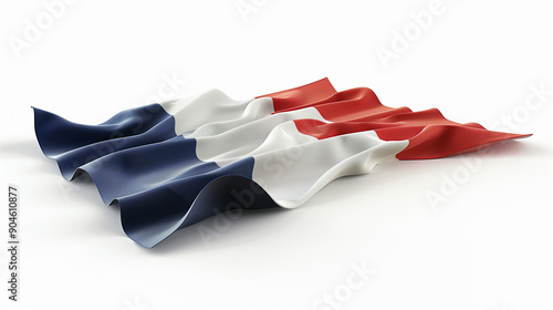 French flag waving isolated...