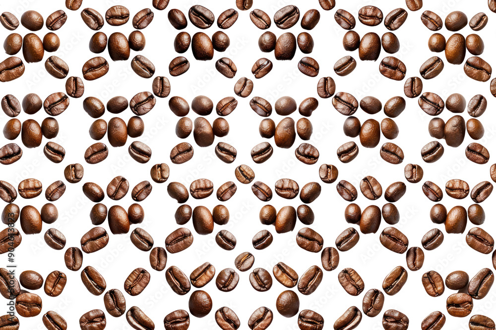 A stack of roasted coffee beans Isolated on white background. A stack of roasted coffee beans Isolated on white background.