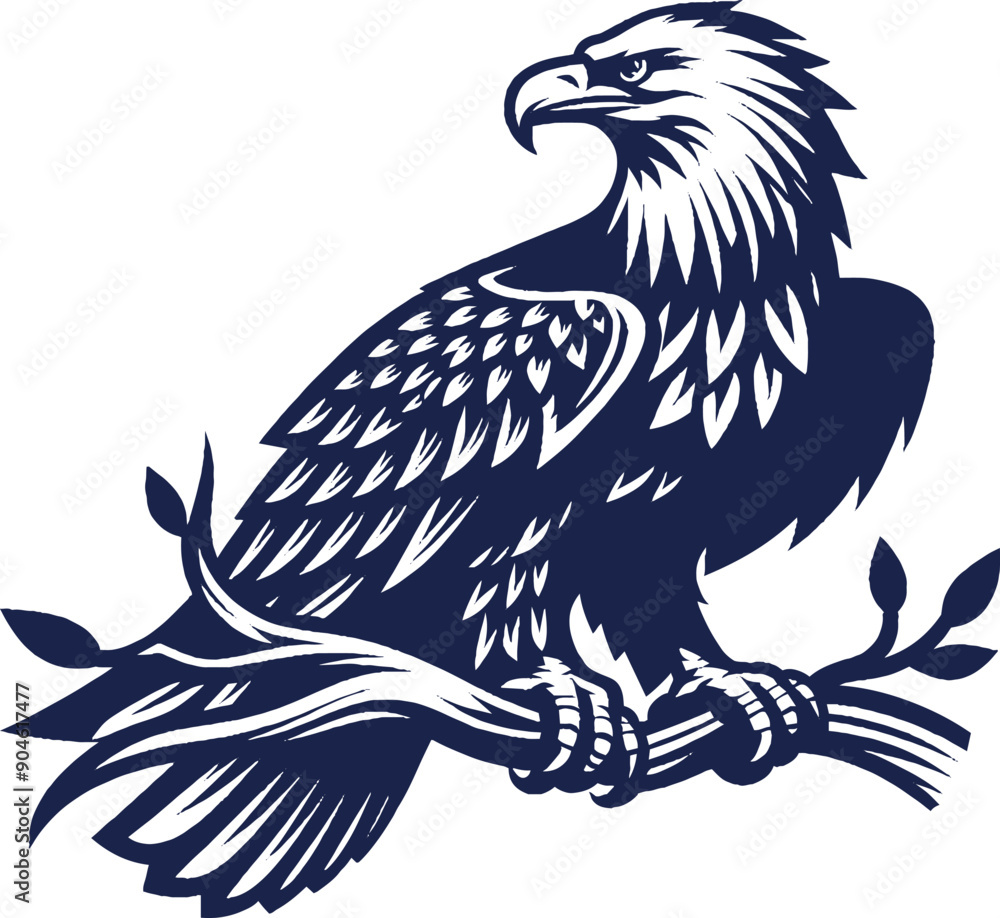 Obraz premium Eagle Vector, eagle silhouette, eagle Vector drawing 