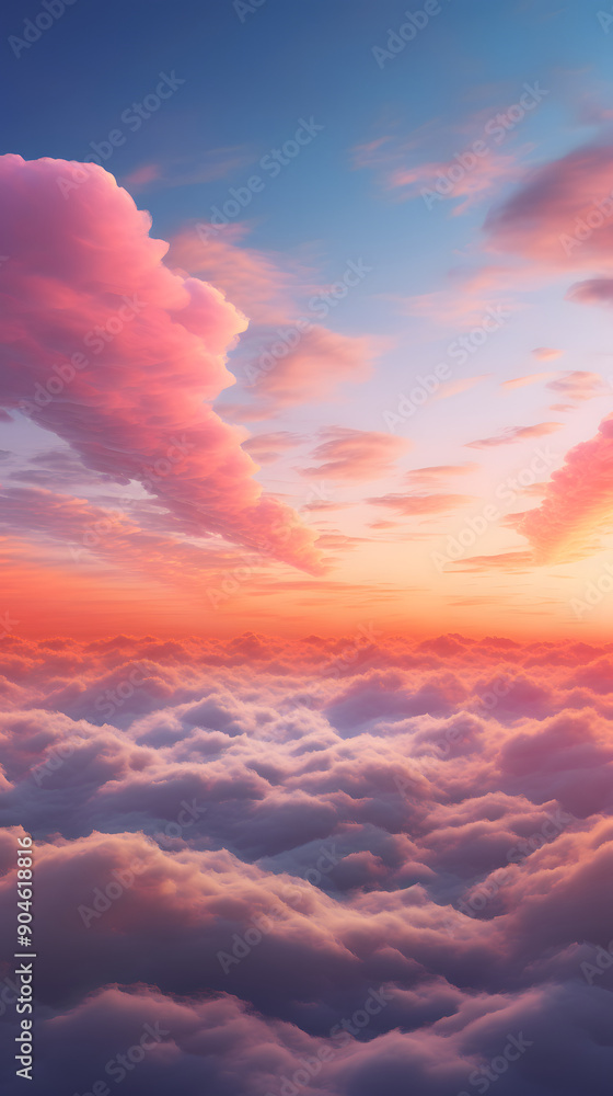 Sunset cloud landscape abstract graphic poster background Sunset cloud landscape abstract graphic poster background