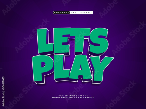 lets play editable text effect in game and kids text style