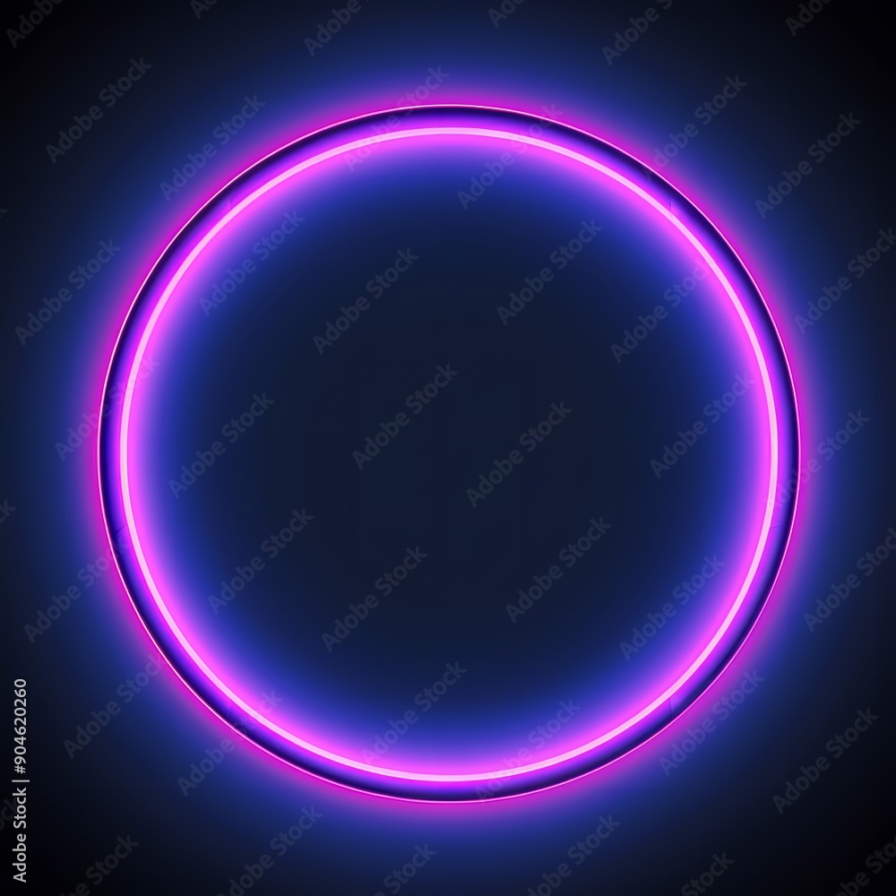 Neon Ring with Blue and Pink Glow Neon Ring with Blue and Pink Glow