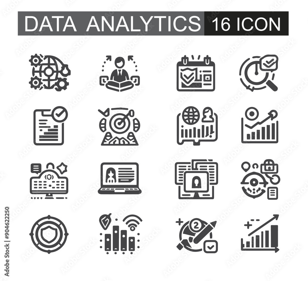 business and icons set, data analytics icon set business and icons set, data analytics icon set