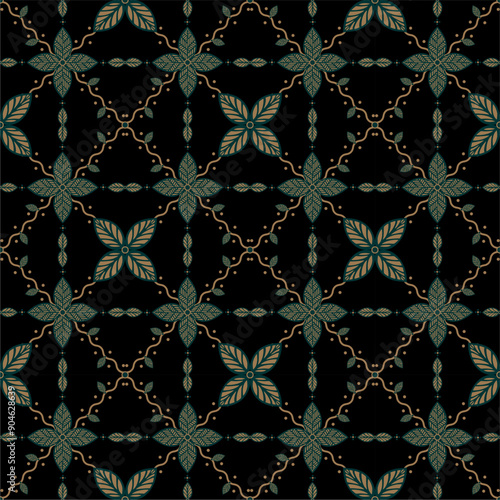 beautiful and elegant vector Javanese ethnic batik pattern template