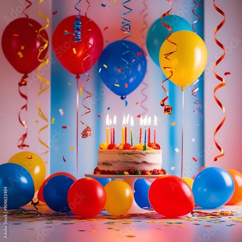 card with balloons