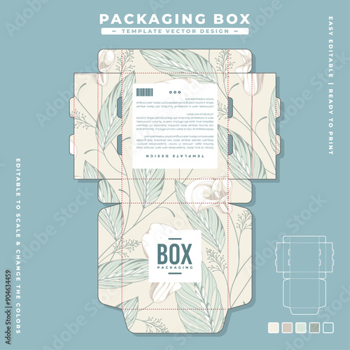 floral design packaging box template design 17