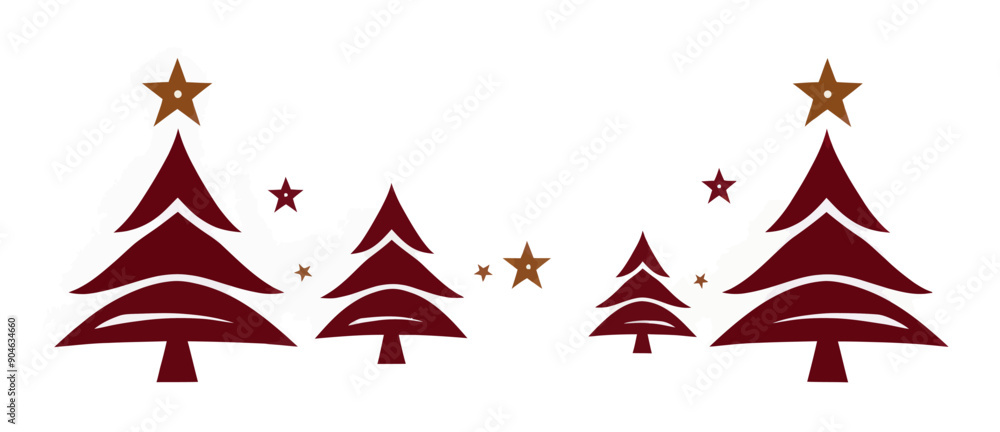 Minimalist Burgundy Christmas Tree Design Minimalist Burgundy Christmas Tree Design