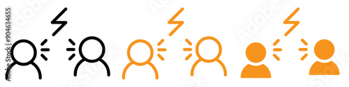 Conflict Resolution Icon for Angry People and Disputes