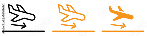 Arrivals Plane Icon for Airport Tracking Systems