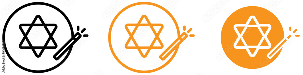 Black Magic Icon for Mystical and Occult Themed Designs Black Magic Icon for Mystical and Occult Themed Designs