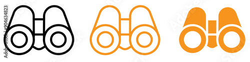 High-Quality Binoculars Icon for Outdoor and Adventure Activities
