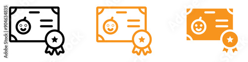 Official Birth Certification Icon for Vital Records and Documentation