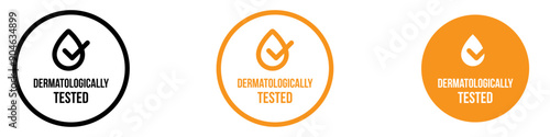 Dermatologically Tested Icon Representing Safe and Approved Skincare Products for Sensitive Skin and Dermatology Clinics