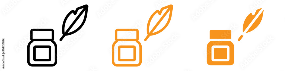 Classic Ink and Quill Icon for Writing and Literature Graphics Perfect for Representing Traditional Writing Tools and Literary Themes Classic Ink and Quill Icon for Writing and Literature Graphics Perfect for Representing Traditional Writing Tools and Literary Themes