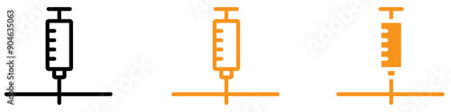 Precise Intradermal Injection Icon for Medical and Health Graphics Essential for Representing Injections and Vaccination Procedures
