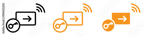 Secure Keycard Access Icon for Security and Entry Control Graphics Essential for Representing Keycard Systems and Secure Access