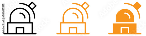 Astronomical Space Observatory Icon for Astronomy and Science Graphics Perfect for Representing Observatories and Space Exploration