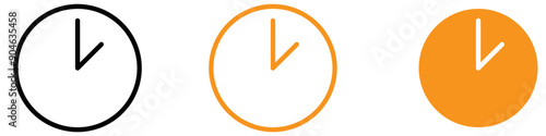 Precise Clock Icon for Time Management and Scheduling Themes Perfect for Illustrating Punctuality and Time-Related Concepts