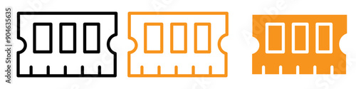 High-Performance Memory RAM Icon for Technology and Computing Graphics Ideal for Representing Computer Memory and RAM Modules