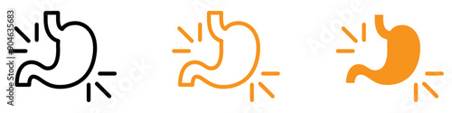 Medical Gastritis Icon for Health and Medical Graphics Essential for Representing Stomach Inflammation and Digestive Health Issues
