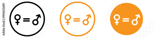 Empowering Gender Equality Icon for Social Justice and Diversity Graphics Ideal for Representing Equal Rights and Gender Parity Initiatives
