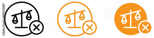 Unjust Unfair Icon for Equality and Justice Graphics Ideal for Representing Inequality and Unfair Practices
