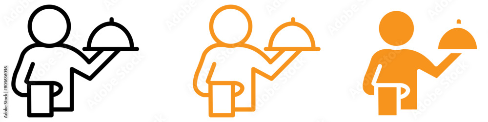 Service-Oriented Restaurant Waiter Icon for Hospitality and Dining Graphics Ideal for Representing Waitstaff and Restaurant Services Service-Oriented Restaurant Waiter Icon for Hospitality and Dining Graphics Ideal for Representing Waitstaff and Restaurant Services