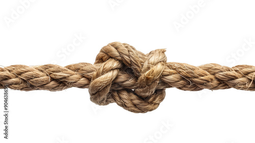 A rope with knots tied in it