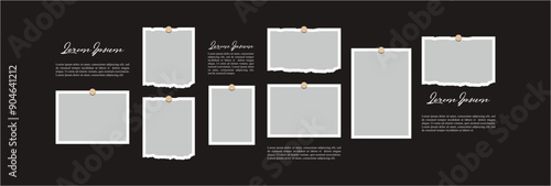 Pictures or photos frame collage and digital photo wall template
