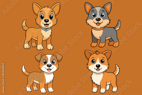 Best baby dog Art Illustrationsr vector.eps photo