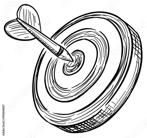 target icon handdrawn illustration