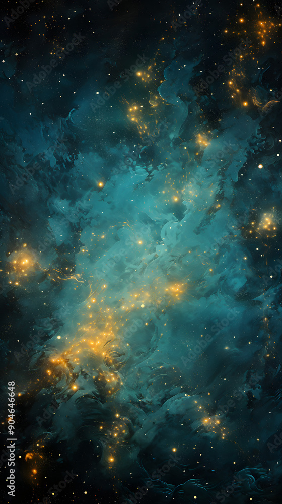 Digital nebula starry sky stars abstract graphic poster background Digital nebula starry sky stars abstract graphic poster background