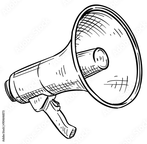 loudspeaker handdrawn illustration