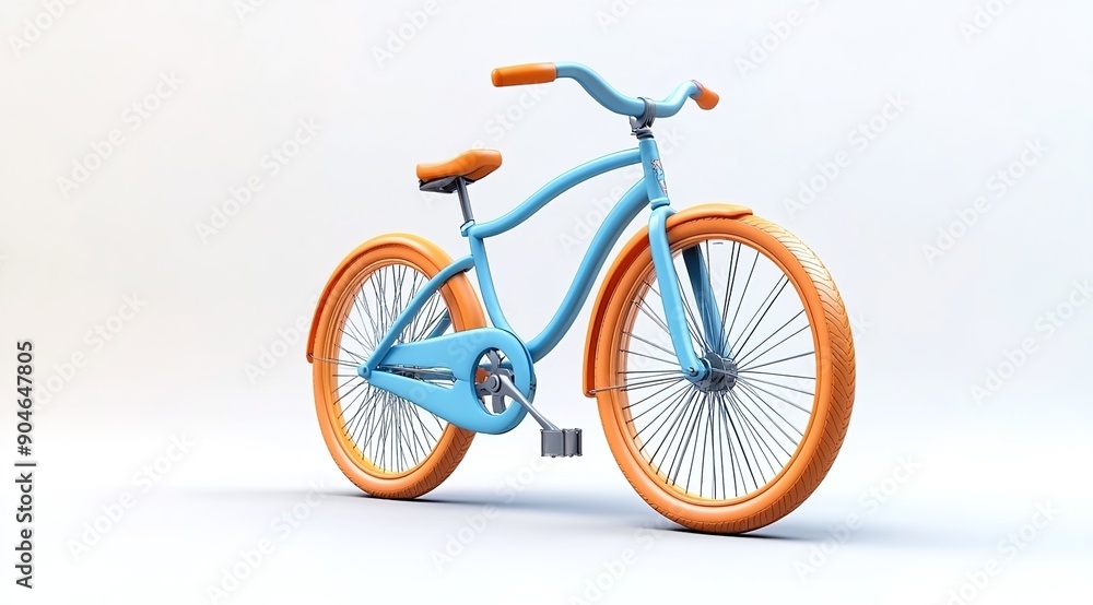 Fototapeta premium 3d isometric rendering of bicycle