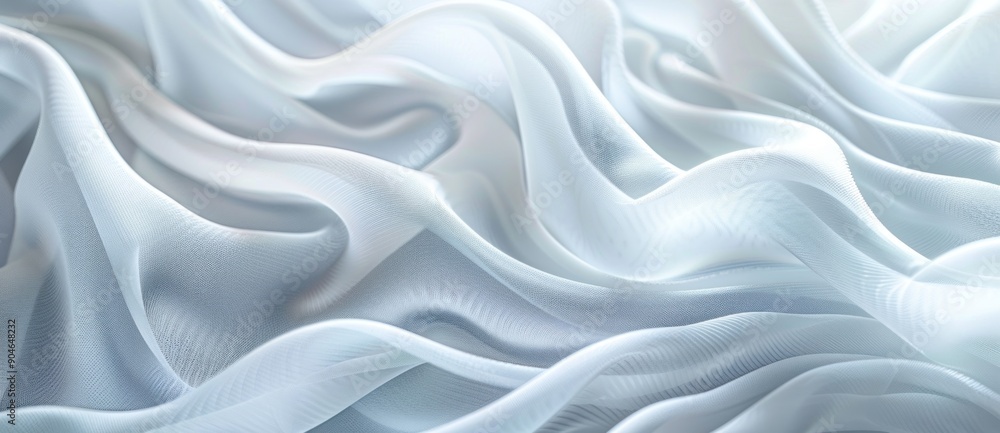 Fototapeta premium Abstract Flowing White Fabric