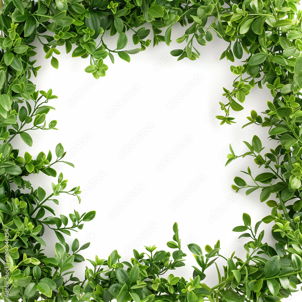 green leaves frame green leaves frame