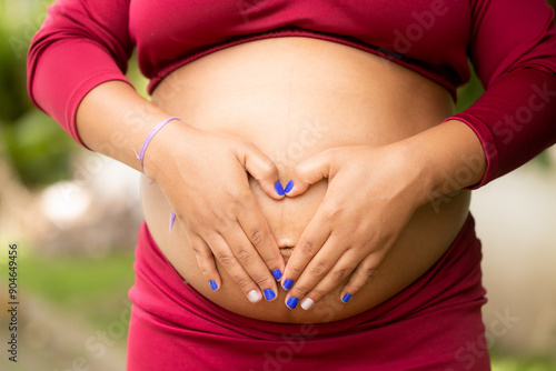 Wallpaper Mural Gestante fazendo coração na barriga. Torontodigital.ca