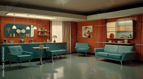 1950s styling for advertising house of the future.generative.ai