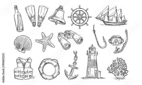 sea voyage handdrawn collection