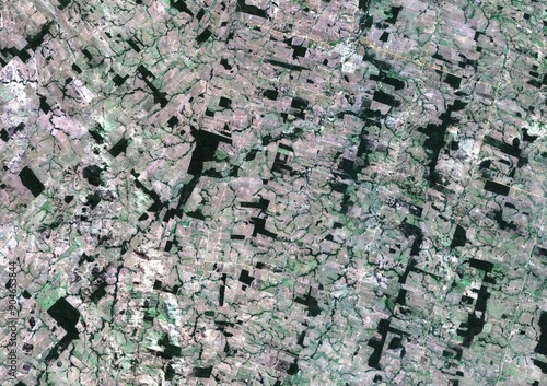 Fragmentación de la vegetación forestal en el estado de Rondônia , Brasil  photo