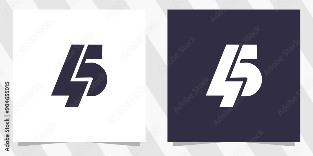 45 4 5 number logo design 45 4 5 number logo design