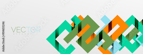 Color bend lines with shadow texture effect. Vector Illustration For Wallpaper, Banner, Background, Card, Book Illustration, landing page