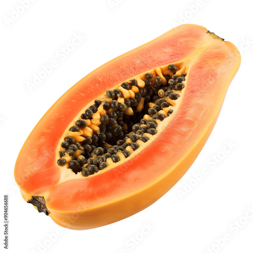 papaya isolated on white background