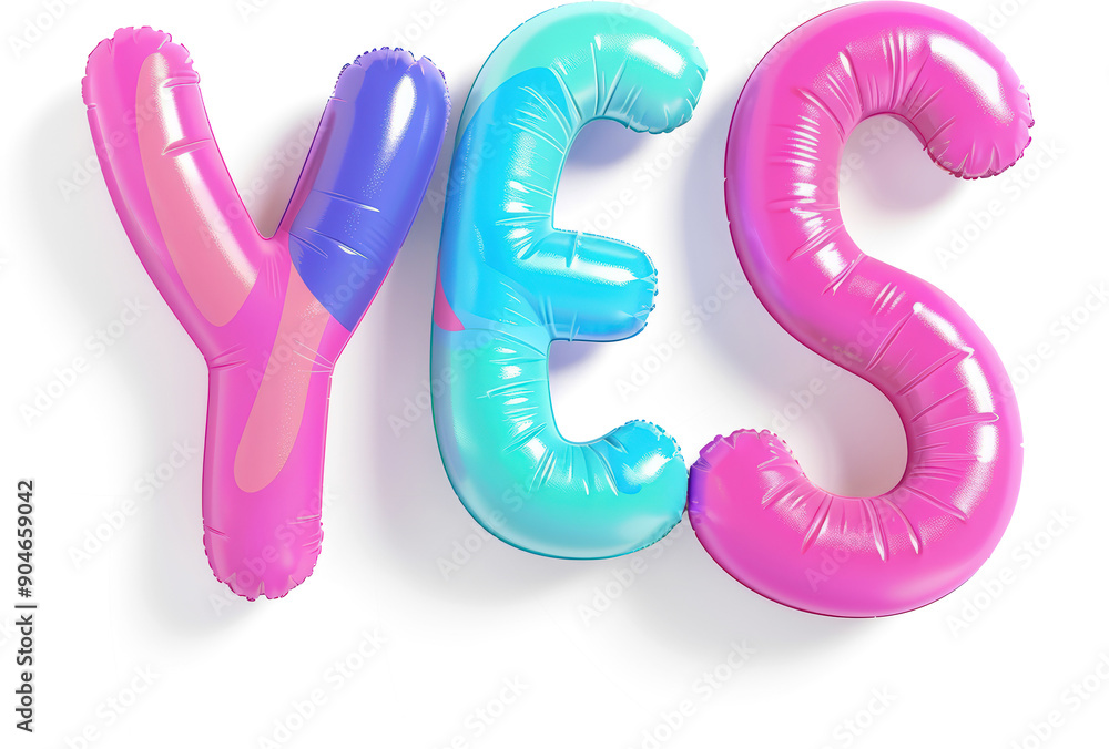 Inflatable YES sign