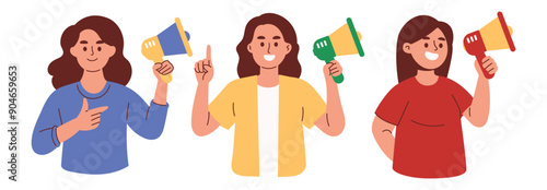 Woman Holding Megaphone for Marketing Purposes