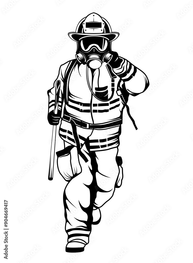 Firefighter | Firefighter Dad | Fireman with axe | Fireman | 911