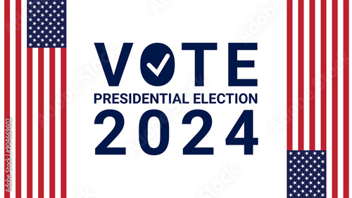 USA 2024 Presidential Elections Event Banner, background, card, poster design. Vote day 5 Nov 