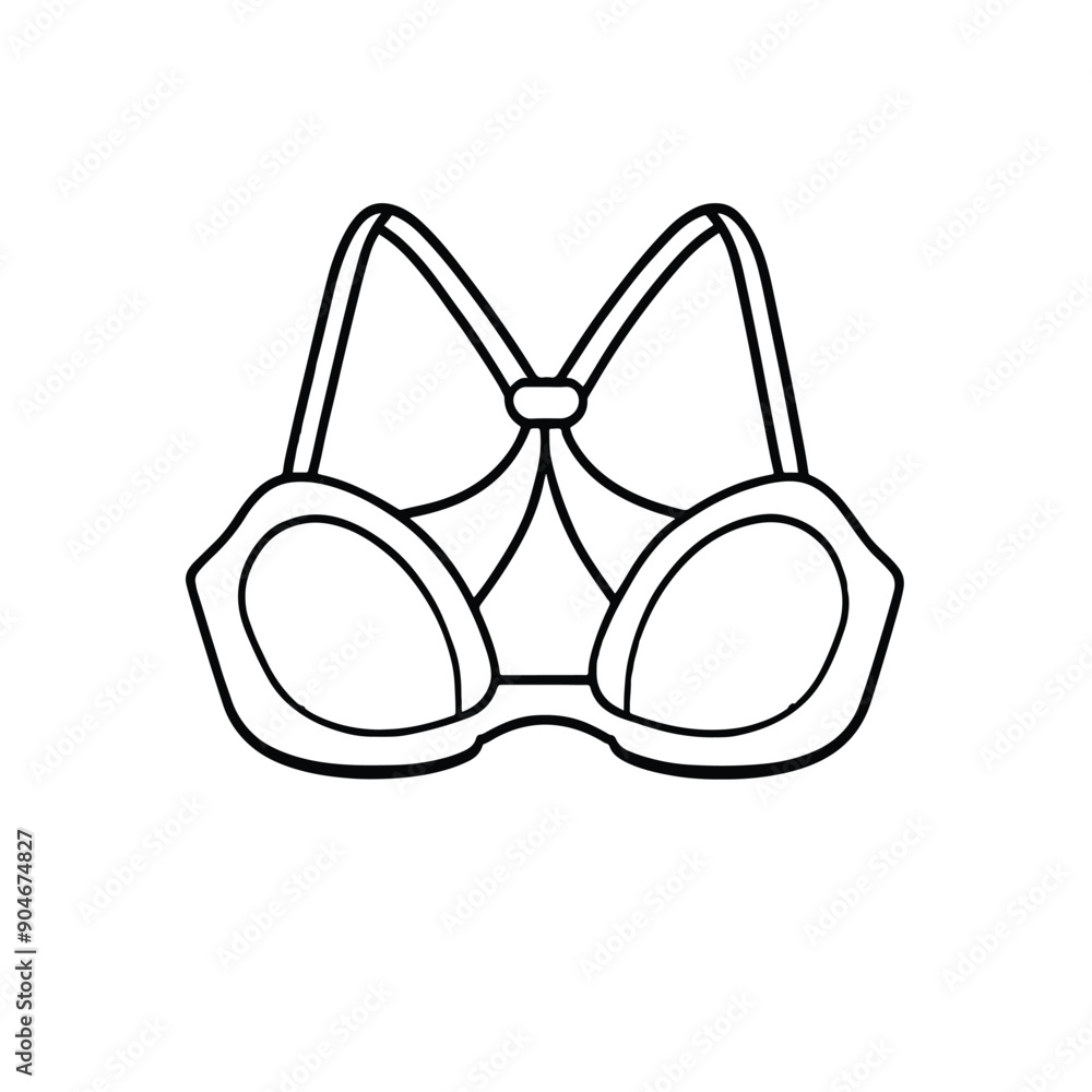 Female bra icon on white background Female bra icon on white background
