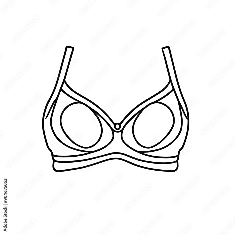 Female bra icon on white background Female bra icon on white background