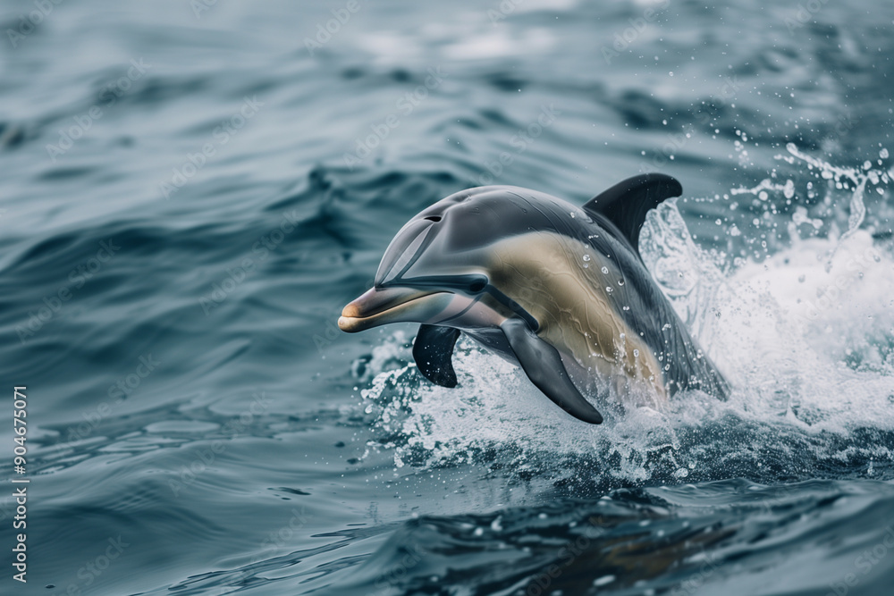 Fototapeta premium dolphin is jumping out of the water